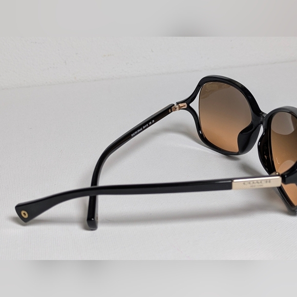 Coach Women\'s Black Oversized Brown lenses Size 59 EUC With Case main image 7
